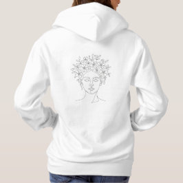 Moletom Bloom" Floral Woman Face Art T-Shirt | Boho Garden