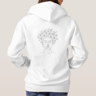 Moletom Bloom" Floral Woman Face Art T-Shirt | Boho Garden