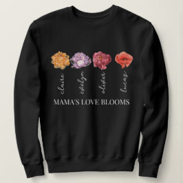 Moletom Blooms personalizados do amor da mamãe