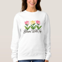 Blossom Com Alegria Camisola Floral Rosa De Tulipa