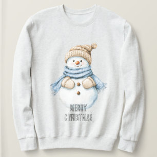 Moletom Blue Cream White Snowman Natal