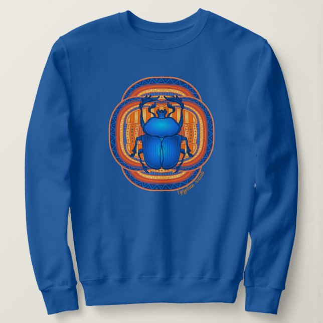 Moletom Blue Egyptian Scarab Sweatshirt (Frente do Design)