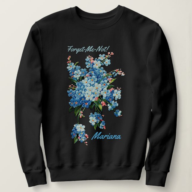 Moletom Blue Forget-Me-Nots - Personalizado (Frente do Design)
