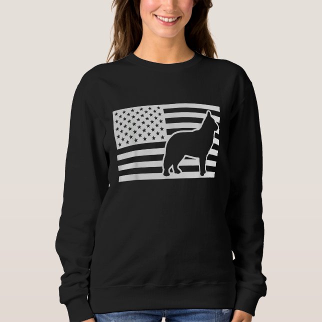 Moletom Blue Heeler USA Flag (Frente)