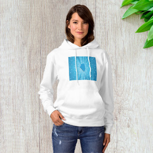 Moletom Blue Illinois Womens Hoodie