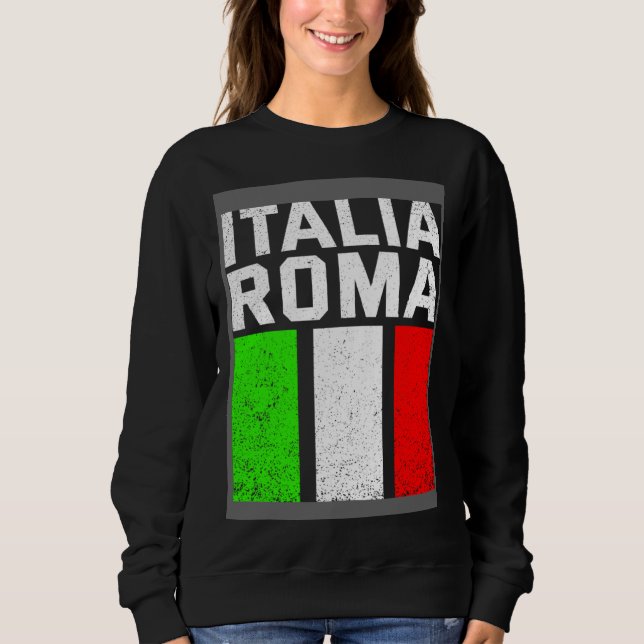 Moletom Blue Italy Flag Italian Girl Italia Rome (Frente)