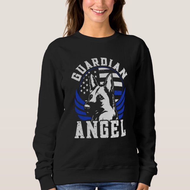 Moletom Blue Line K9 Police Dog Guardian Angel K9 Police O (Frente)