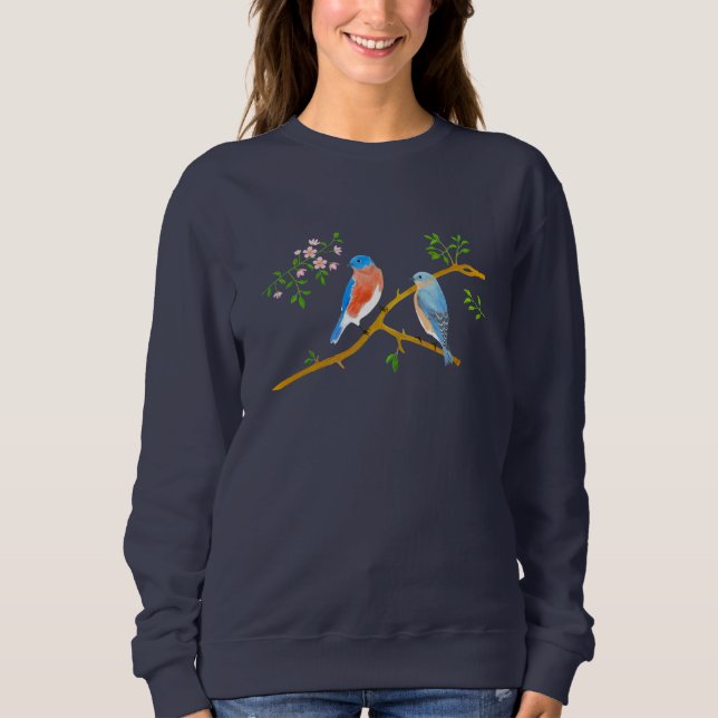 Moletom Bluebird Pair Dark Blue Sweatshirt (Frente)