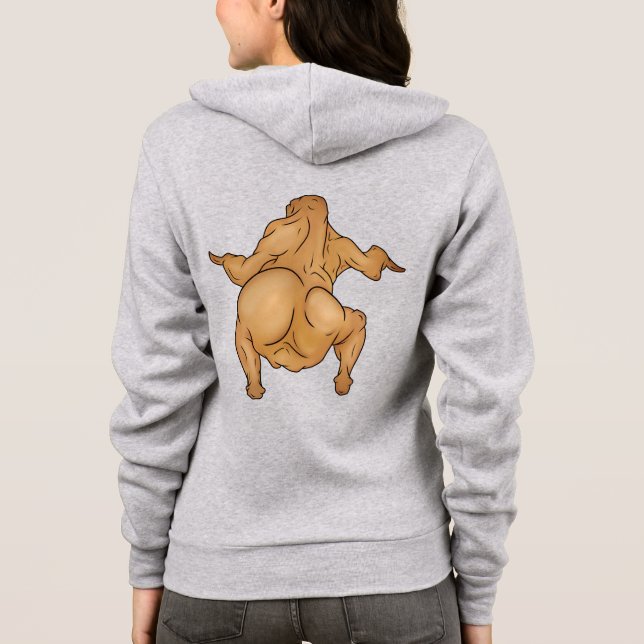 Moletom Blusa com Capuz de Manga Longa de Ação de Graças T (Verso)