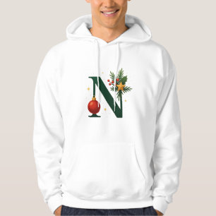 Moletom Blusa com Capuz Festiva Letra N para Adulto