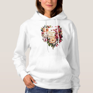 Moletom Blusa com Capuz Floral Born to Bloom para Mulheres