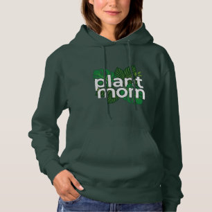 Moletom Blusa com Capuz Gráfica de Folha de Calathea 'Plan