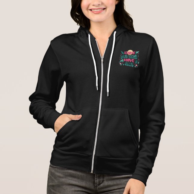 Moletom Blusa com capuz para mulheres cor preta (Frente)