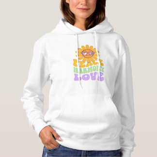 Moletom Blusa com estampa de flor da paz em pastel bonita