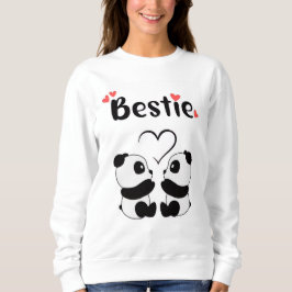 Moletom Blusa de Frio Gráfica de Pandas Fofos Melhores Ami