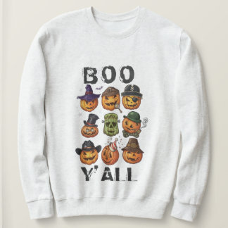 Moletom Blusa de Halloween com Abóbora Boo Y'all - Diversã
