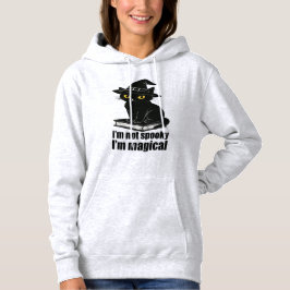 Moletom Blusa de Halloween Gato Preto com Capuz
