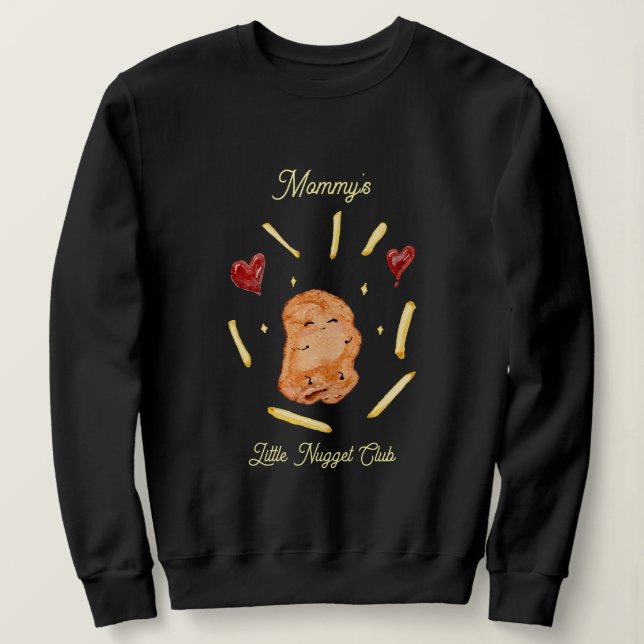 Moletom blusa de mulher com capuz little nugget (Frente do Design)