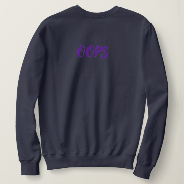 Moletom Blusa “Oops” com Zíper nos Lábios (Verso do Design)