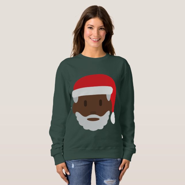 Moletom blusa santa claus emoji xmas blusa (Frente Completa)