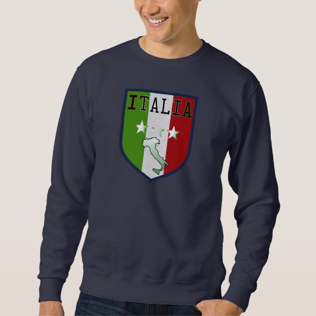 Moletom Blusão Blue Italia Crest (Frente)