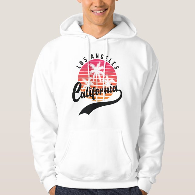 Moletom Blusão Branco Retro Los Angeles Branco (Frente)