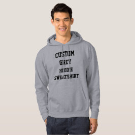 Moletom Blusão com capuz cinza personalizado para homens