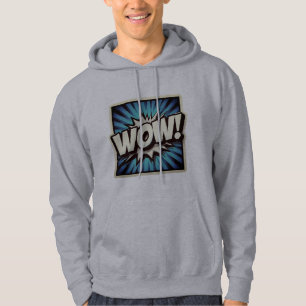 Moletom blusão com capuz masculino wow