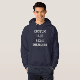 Moletom Blusão com capuz personalizado azul para homens