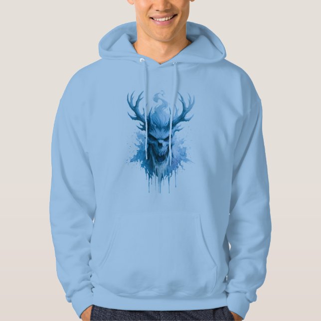Moletom Blusão com Crânio Blue Frost (Frente)