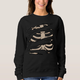 Moletom Blusão de Halloween rasgado feminino
