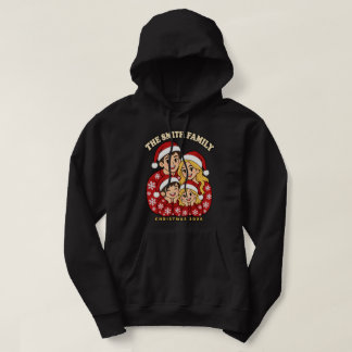 Moletom Blusão de Natal com Sobrenome Personalizado da Fam