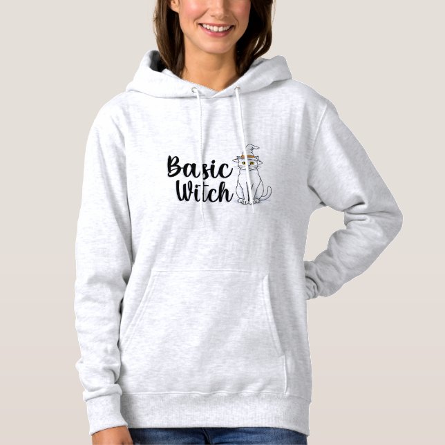 Moletom Blusão Gráfico de Halloween de Gata Engraçada Brux (Frente)