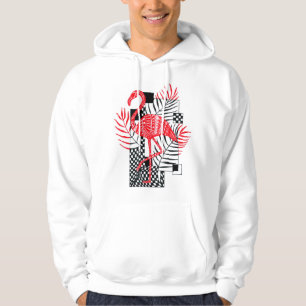 Moletom Blusão masculino fofo com estampa de flamingo verm
