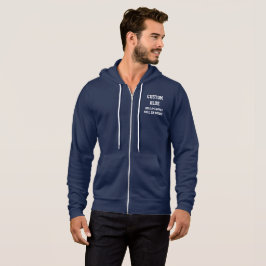 Moletom Blusão Personalizado Masculino NAVY COM ZÍPER