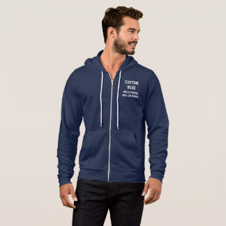 Moletom Blusão Personalizado Masculino NAVY COM ZÍPER