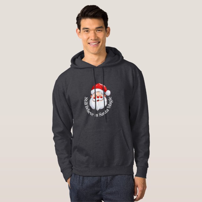 Moletom Blusão Preto de Natal Personalizado para Ele (Frente Completa)