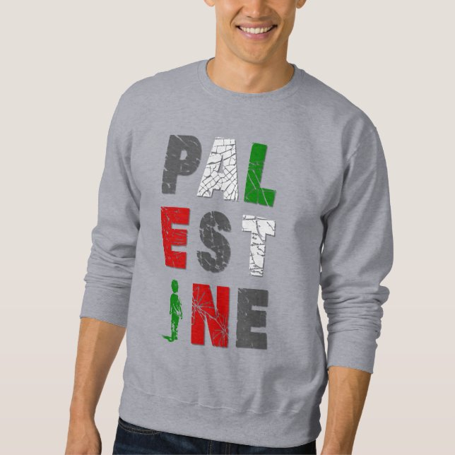 Moletom Blusão Solidariedade PALESTINA – Bold Rasgado (Frente)