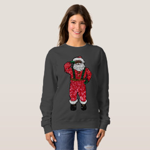 Moletom blusas pretas esanta claus xmas blusas blusas