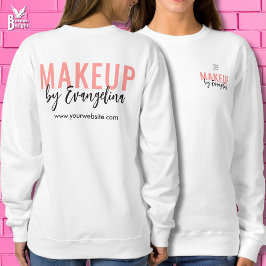 Moletom Blush Pink Black Script Logo Makeup Employee
