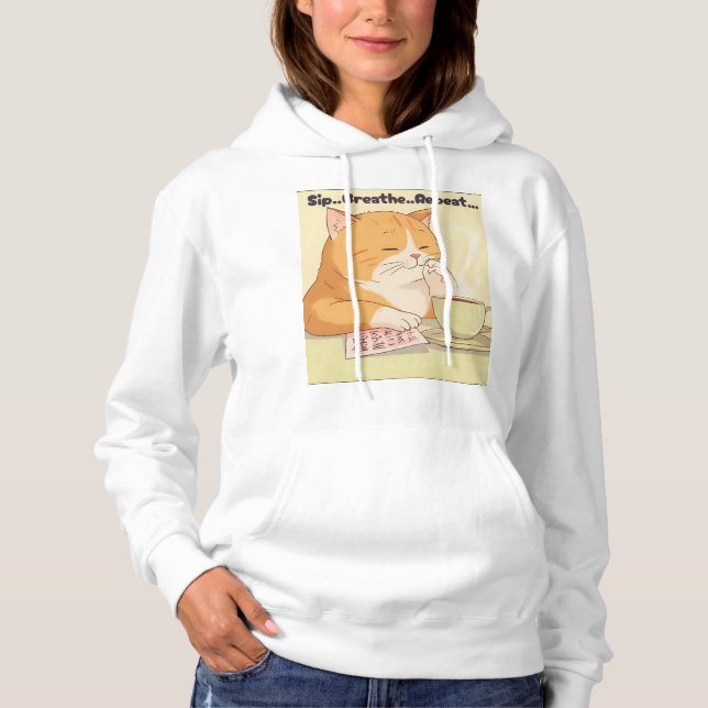 Moletom blusões de gato kawaii (Frente)