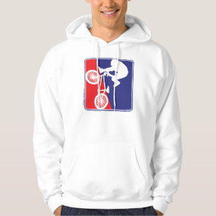 Moletom BMX Biker em branco vermelho e azul
