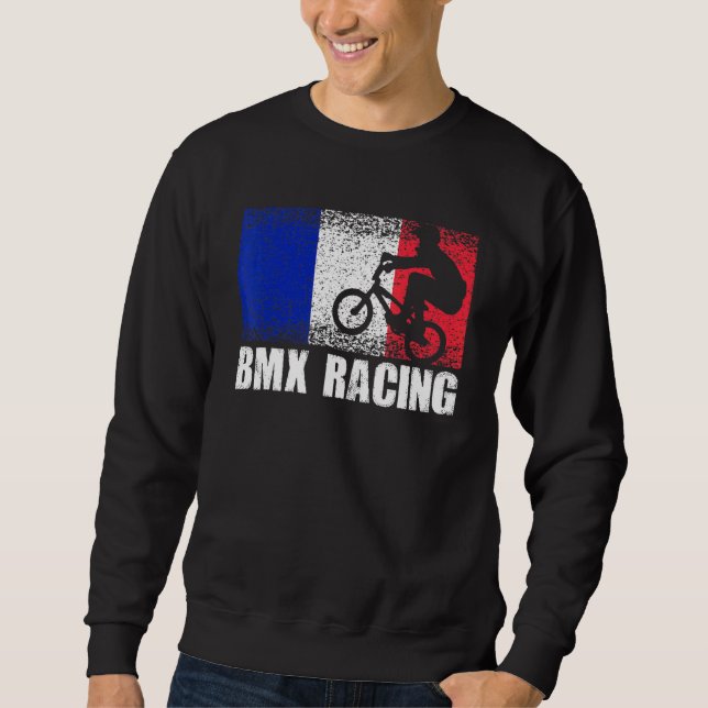 Moletom BMX Racing Sport França Bandeira Motocross Bike Fr (Frente)