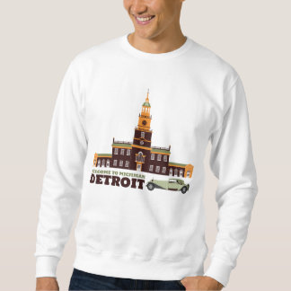 Moletom Boa vinda a Detroit. Michigan - logotipo da cor