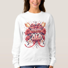 Moletom Boas-vindas Coquette 2026 Ano Novo Design