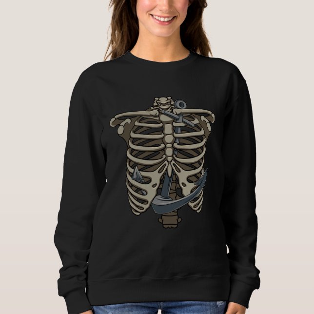 Moletom Boat Anchor and Rib Cage Boat Owners Ship Captain  (Frente)
