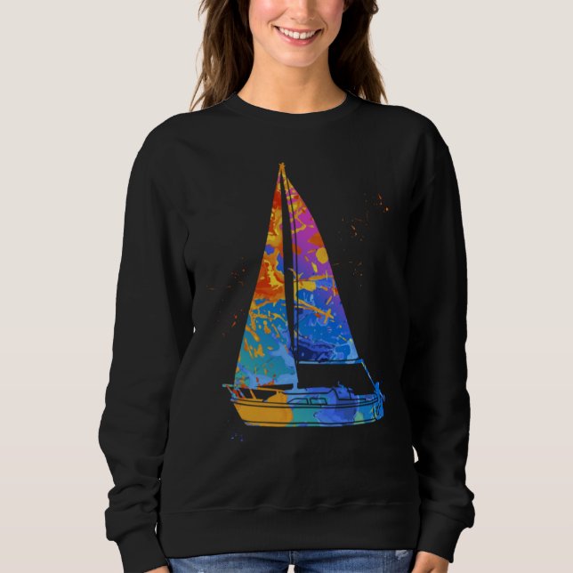 Moletom Boat Captain Graphic Sail Boat Motor Boat Captain (Frente)