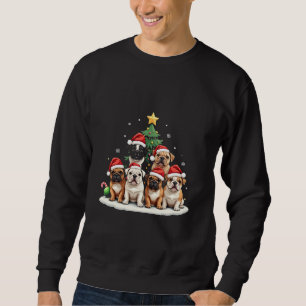Moletom Boate de Natal Árvore Santa Hat Puppy Amantes