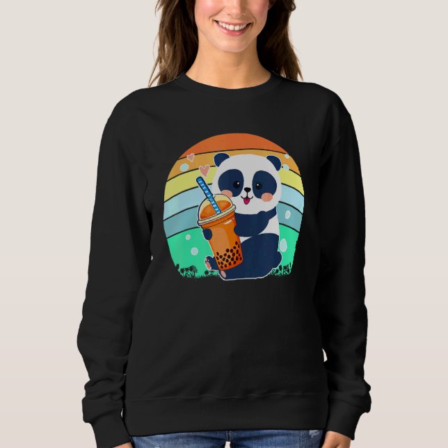Moletom Boba Tapioca Pérolas Bolhas Leite Tea Beber Panda  (Frente)