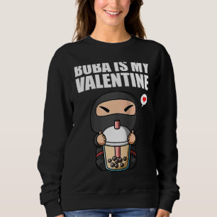 Moletom Boba Tea é meu Namorados Ninja Anti Dia de os namo